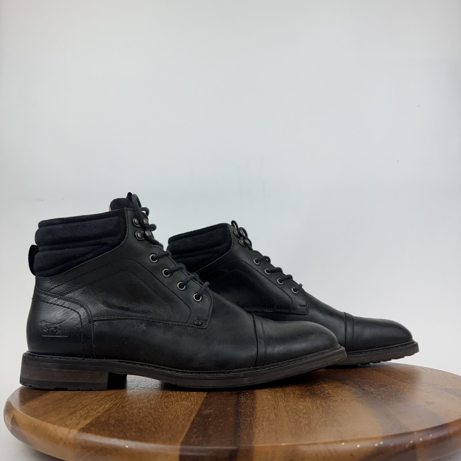 Mens Rodd & Dunn Dunedin Military Black Leather Cap Toe Combat Boots Size 13 M